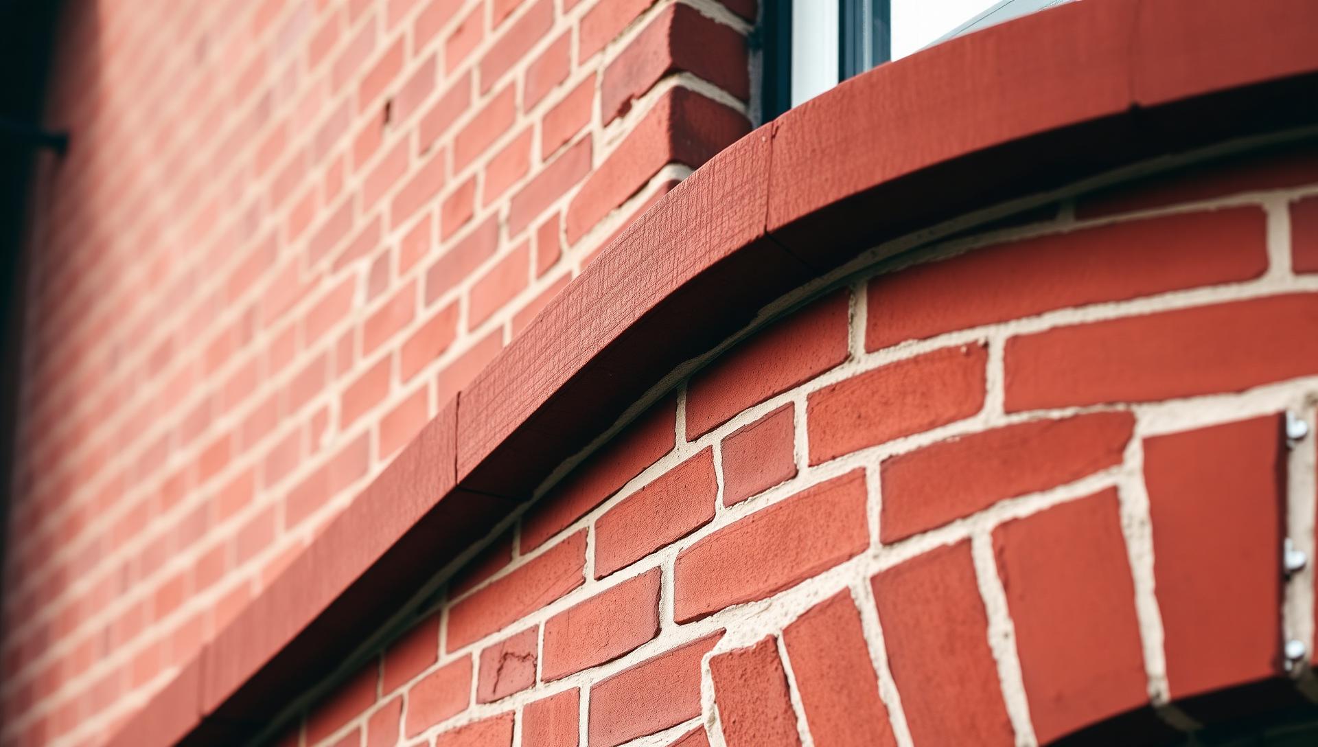 Close-up of restored red brick wall with crisp mortar joints on a Victorian British house facade — specialist brick repair