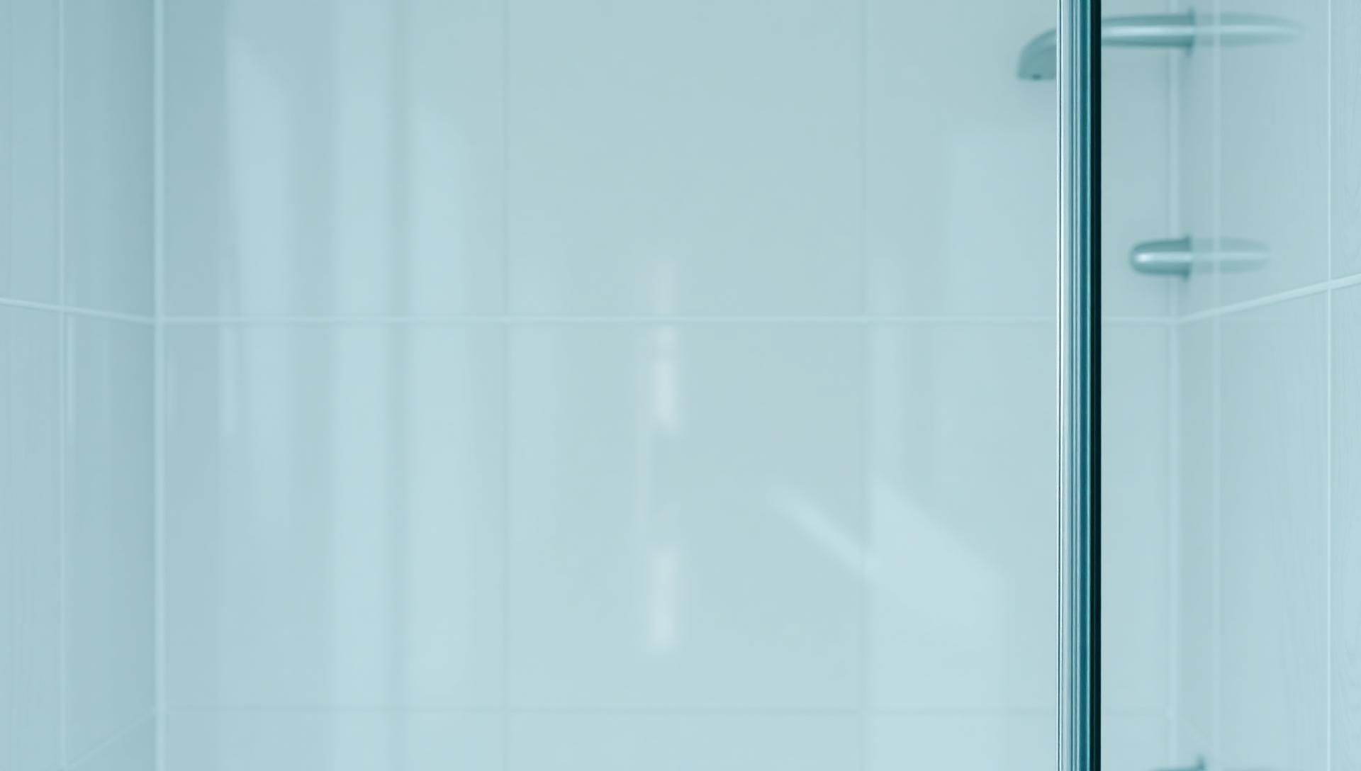 Crystal-clear frameless glass shower screen — glass scratch removal and restoration